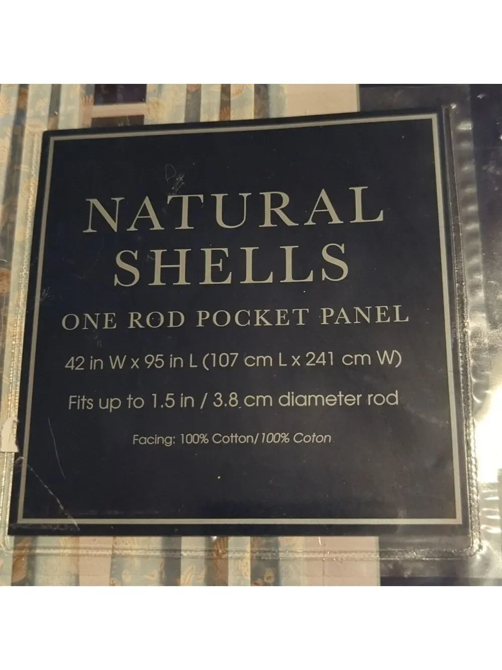 Shells Rod Pocket Panel Curtain 95 Inch Beach House Summer
